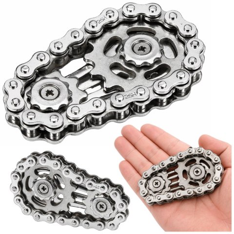 Fidget Spinner Łańcuch Zębatki Antystresowy Stal Nierdzewna