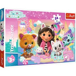 Puzzle - 24 Maxi - Koci Świat Gabby - Koci Domek Gabi - Trefl 14381
