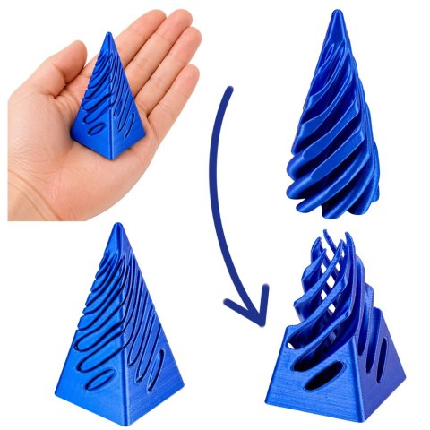 Zabawki Antystresowe Stożki Obrotowe Sensoryczne Figurki 3D Niebieskie