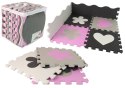 Mata Edukacyjna Piankowa EVA Puzzle Dla Niemowląt Szaro-Różowe 25 el.