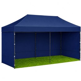 Namiot Ekspresowy Ogrodowy Cateringowy Pawilon Handlowy Granatowy 3x6 M