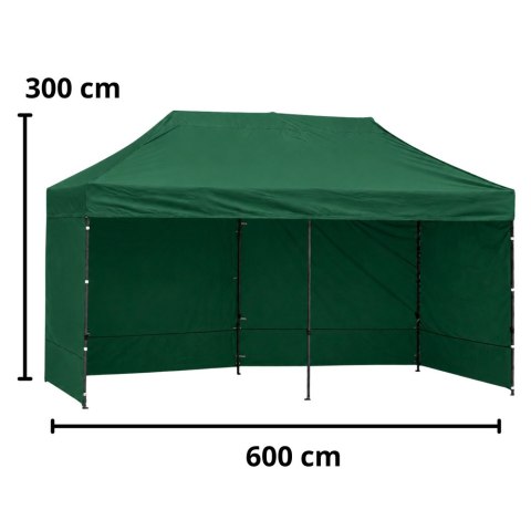 Namiot Ekspresowy Ogrodowy Cateringowy Pawilon Handlowy Zielony 3x6 M