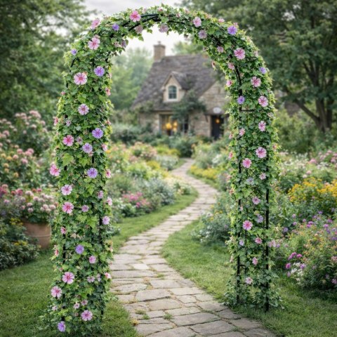 Pergola Ogrodowa Metalowa Na Rośliny Podpora Do Pnączy Łuk 240x140 cm