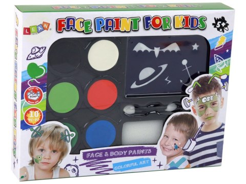 Zestaw Do Makijażu Dla Dzieci DIY Malowanie Twarzy Farby Szablony