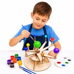 Drewniany Model Układu Słonecznego Planety DIY Zestaw Edukacyjny