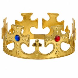 Króla Korona Regulowana Do Przebrania Króla Królowej Złota 17-20 cm
