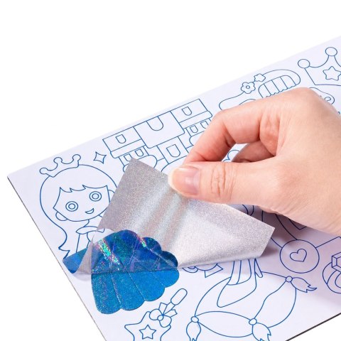 Zestaw Kreatywny Plastyczny Foil Art DIY Wyklejanie Błyszczącą Folią