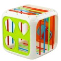 Kostka Sensoryczna Edukacyjna Dla Dzieci Sorter Elastyczne Przęsła Kolorowa
