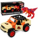 Samochód Terenowy Z Dinozaurem T-Rex Światła Dźwięki Otwierane Drzwi