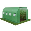 Tunel Ogrodowy Foliowy Szklarnia Na Warzywa Okna Zielony UV 4x2,5x2 M 10M²