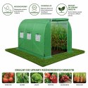 Tunel Ogrodowy Foliowy Szklarnia Na Warzywa Z Oknami Zielony UV 2x3 M 6M²
