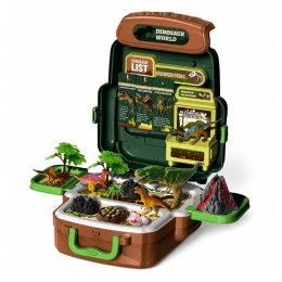 Zestaw Dinozaury W Plecaku Walizce Figurki Karty Edukacyjne Akcesoria 30 el.
