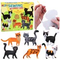 Zestaw Kreatywny Pluszaki Do Szycia Filcowe Maskotki Kotki DIY 6 szt.