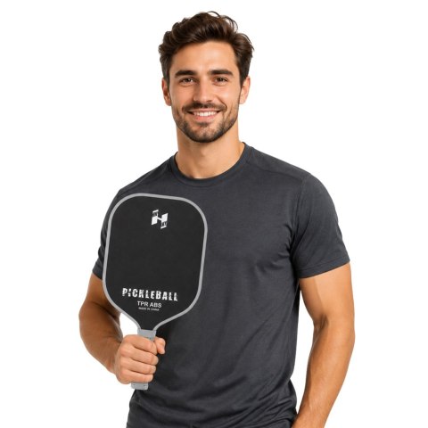 Zestaw Paletki Do Gry w Pickleballa Tenisa Badmintona 2 Piłki Czarno-Szare