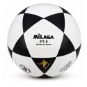 Piłka Nożna Treningowa Do Nogi Na Trawę Boisko Czarno-Biała Milasa 22cm r.5