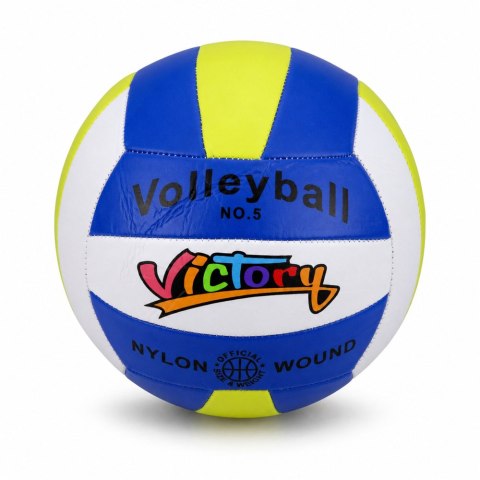Piłka Treningowa Do Gry Siatkówki Odbijania Żółto Biało Niebieska 22cm r.5