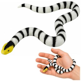 Wąż Gumowy Figurka Rozciągliwa Realistyczna Czarno-Biały 33 cm