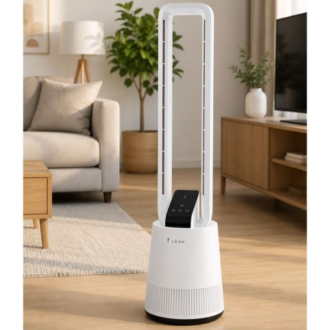 Wentylator Bezłopatkowy Podłogowy Oscylacja Timer Wyświetlacz 45W LCD PILOT