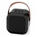 Zestaw Do Karaoke Głośnik Bluetooth Dwa Mikrofony Światła LED Czarny