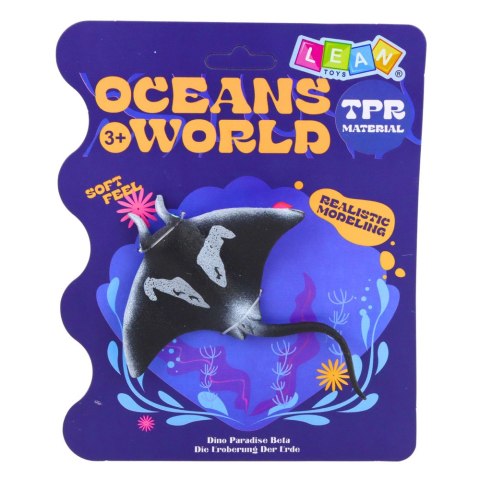 Ryba Gumowa Płaszczka Figurka Rozciągliwa Realistyczna Ryba Oceaniczna 13cm