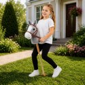 Hobby Horse Koń Na Kiju Głowa Konia Dźwięki Galopu Rżenia Szary 100 cm