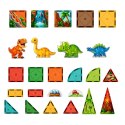 Klocki Magnetyczne Konstrukcyjne Dinozaury Wulkan Kolorowe 31 el.