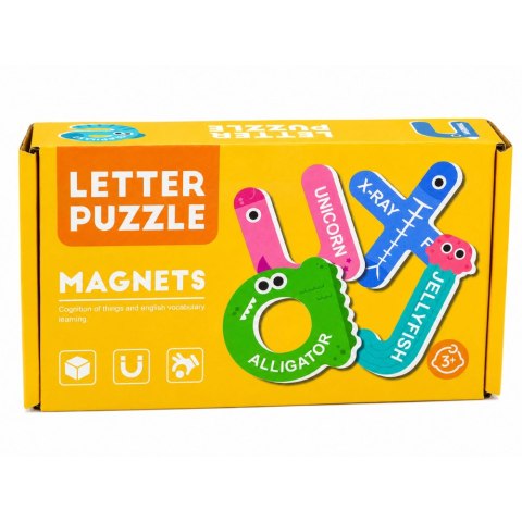 Puzzle Magnetyczne Literki Edukacyjne Magnesy Na Lodówkę Tablice 26 el.
