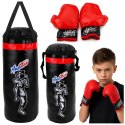 Worek Bokserski Dla Dzieci Zestaw Do Ćwiczeń Rękawice MUAY THAI 55x17cm M