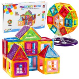 Zestaw Klocki Magnetyczne Konstrukcyjne Edukacyjne Kolorowe 70el