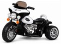 Motor na Akumulator Trójkołowy JT568 Policja Dla Dzieci Światło LED Czarny