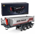 Naczepa Wywrotka Metalowa Zdalnie Sterowana RC Huina 1509 Srebrna 1:18