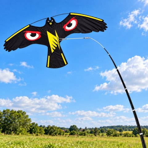 Odstraszacz Ptaków Latawiec Drapieżnik Jastrząb Czarny 120 cm Maszt 4M