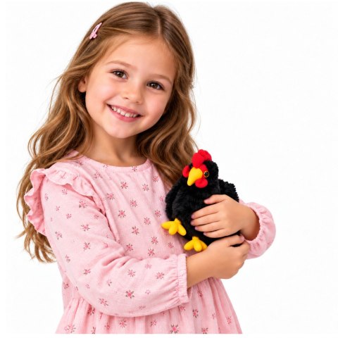 Pluszowa Kura Maskotka Przytulanka Miękka Puszysta Czarna 20 cm