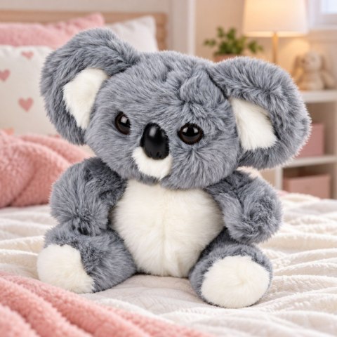 Pluszowy Miś Koala Maskotka Przytulanka Miękki Szary 23 cm