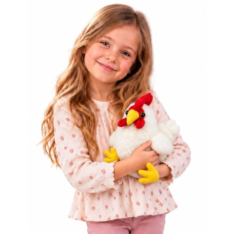Pluszowa Kura Maskotka Przytulanka Miękka Puszysta Biała 20 cm