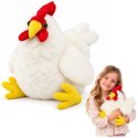 Pluszowa Kura Maskotka Przytulanka Miękka Puszysta Biała 40 cm