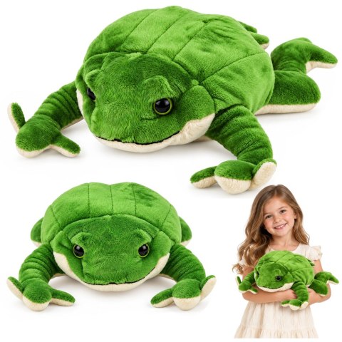 Pluszowa Żabka Maskotka Przytulanka Miękka Żaba Obciążeniowa Zielona 58 cm