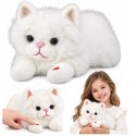 Pluszowy Kotek Maskotka Przytulanka Z Dźwiękami Miauczenia Biały 40cm