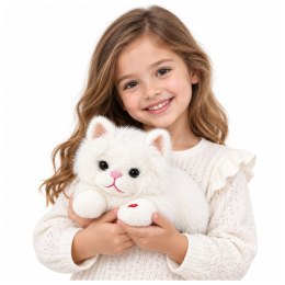 Pluszowy Kotek Maskotka Przytulanka Z Dźwiękami Miauczenia Biały 40cm