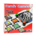 Zestaw Gier Planszowych 7w1 Warcaby Chińczyk Węże i Drabiny Tryktrak Ludo