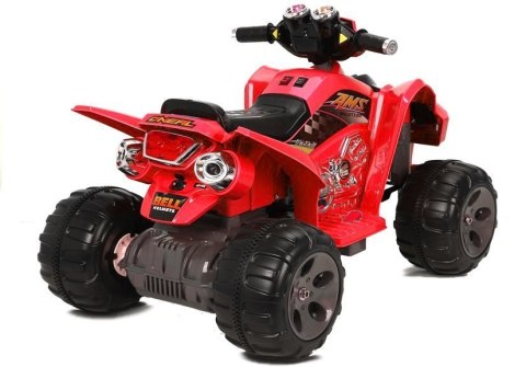 Quad Pojazd Na Akumulator Dla Dziecka Terenowy Światła LED MP3 Czerwony