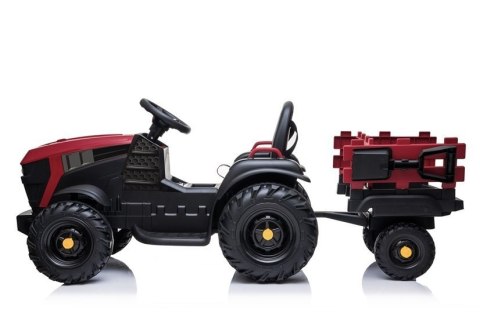 Traktor z Przyczepą Na Akumulator BDM0925 Koła EVA MP3 Czerwony