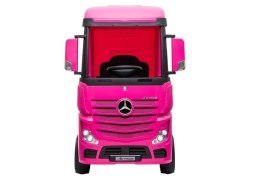 Auto Na Akumulator Mercedes Actros Ciężarówka Pilot MP3 LED Różowy 4x4