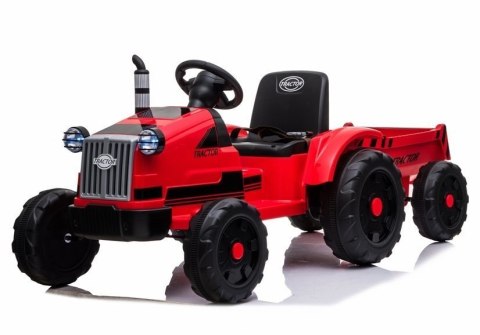 Traktor na Akumulator z Przyczepą CH9959 Światła LED Pilot Radio Czerwony