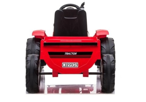 Traktor na Akumulator z Przyczepą CH9959 Światła LED Pilot Radio Czerwony