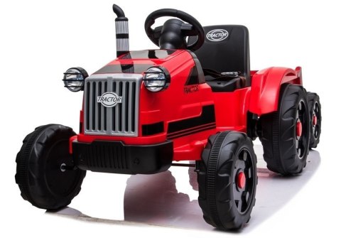 Traktor na Akumulator z Przyczepą CH9959 Światła LED Pilot Radio Czerwony