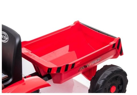 Traktor na Akumulator z Przyczepą CH9959 Światła LED Pilot Radio Czerwony