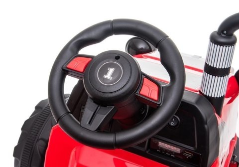 Traktor na Akumulator z Przyczepą CH9959 Światła LED Pilot Radio Czerwony