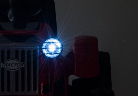 Traktor na Akumulator z Przyczepą CH9959 Światła LED Pilot Radio Czerwony