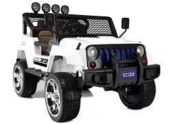 Auto na Akumulator S2388 Pilot Światła LED Radio Jeep Biały 4x45W